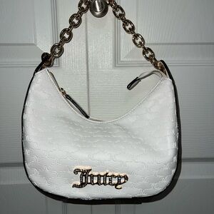 Juicy Couture White and Gold Shoulder Bag